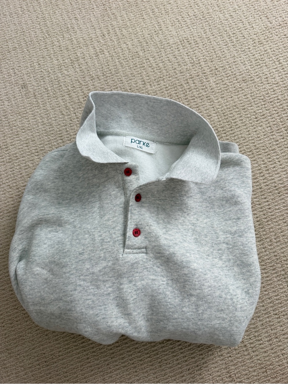 Parke Grey Button up Sweatshirt